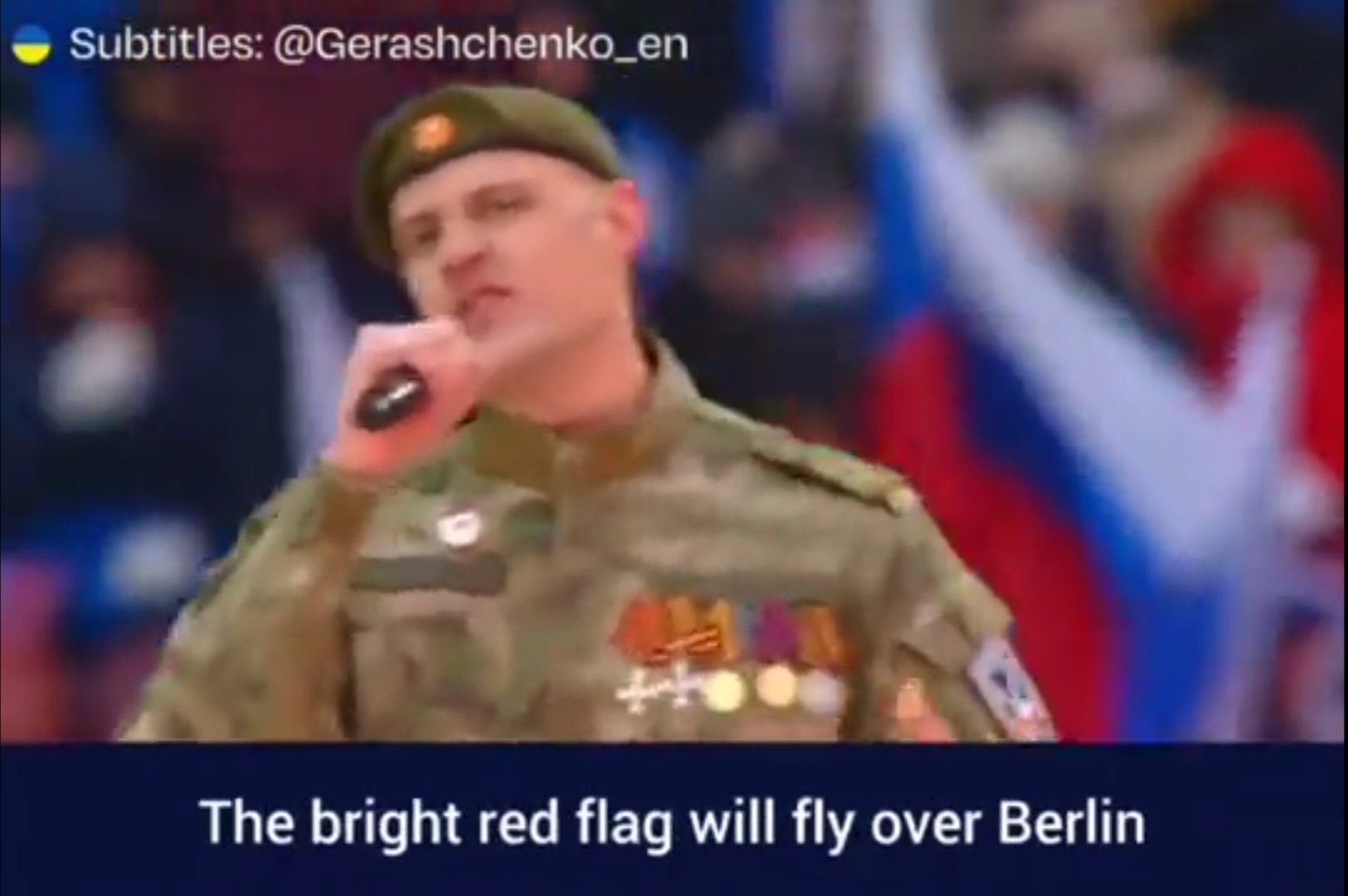 Russische Propagandaveranstaltung zum Jahrestag der Überfalls auf die Ukraine kündigt "rote Fahnen über Berlin" an
