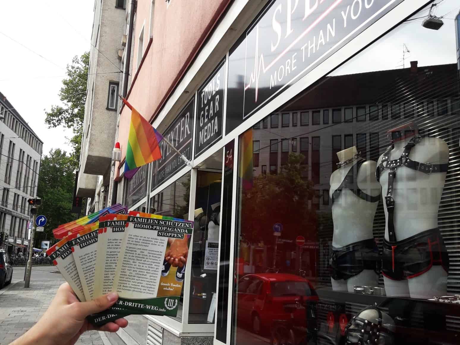 Anti-Homopropaganda im Münchner Glockenbachviertel