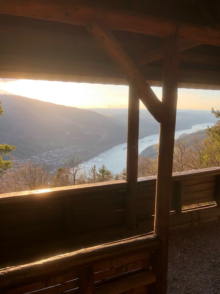Ausblick übers Rheintal von unserer Schutzhütte