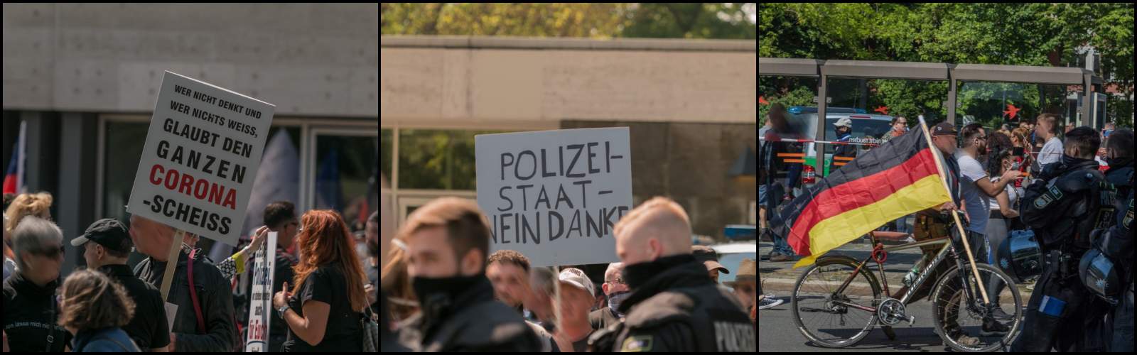 Anti-Corona-Demonstration in Nürnberg Meistersingerhalle